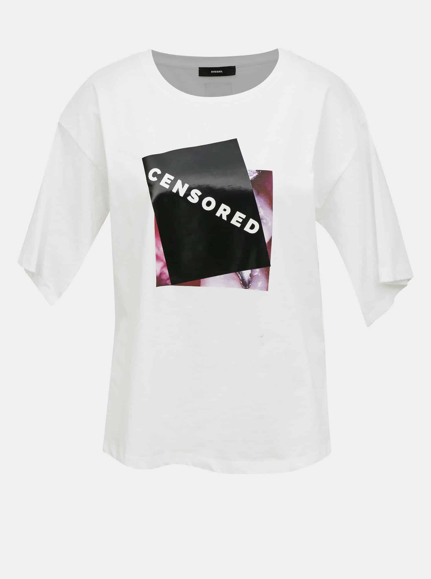Bílé dámské tričko Diesel
