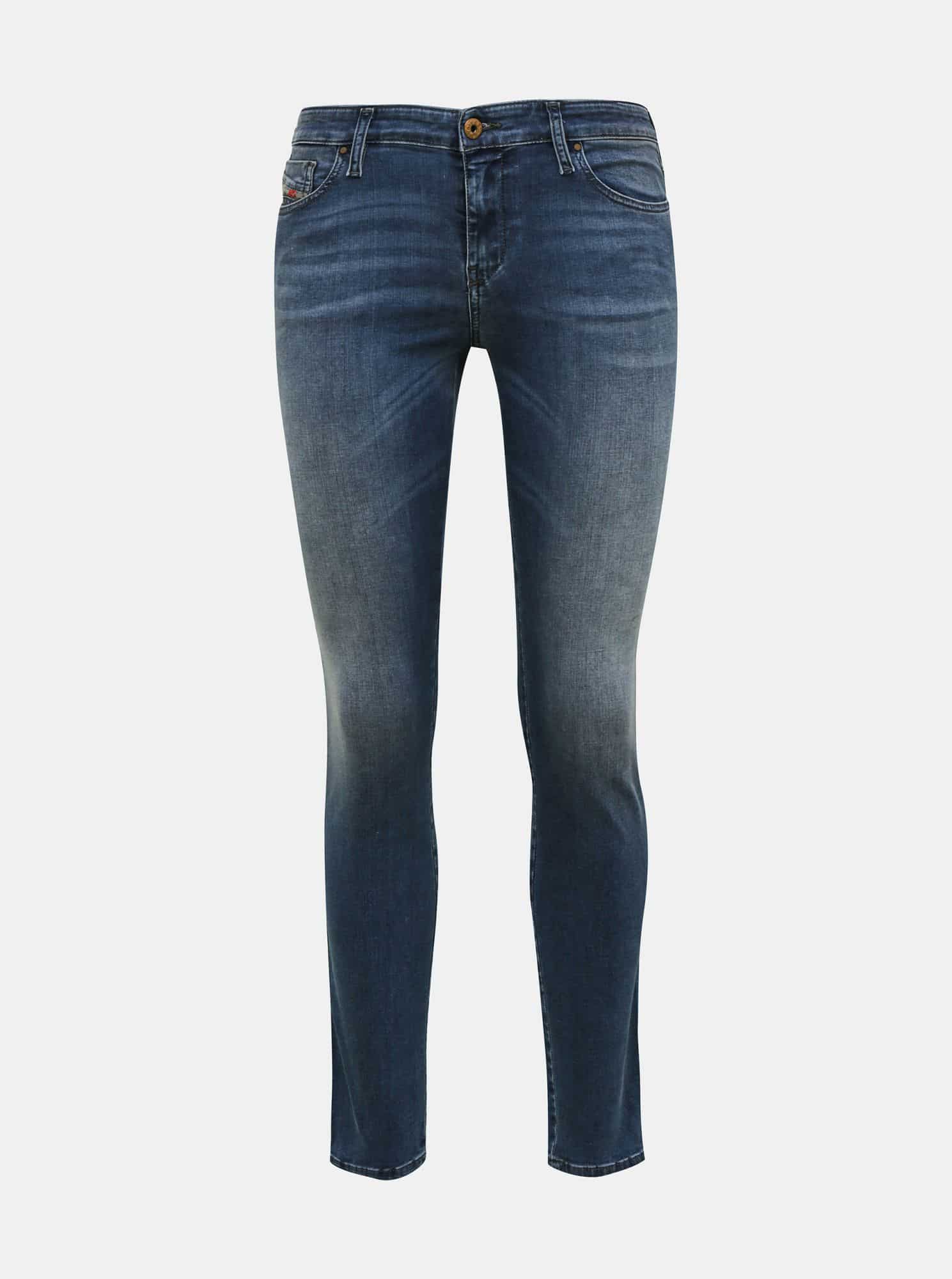 Modré dámské skinny fit džíny Diesel