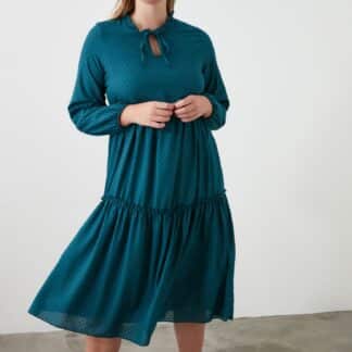 Petrolejové šaty Trendyol