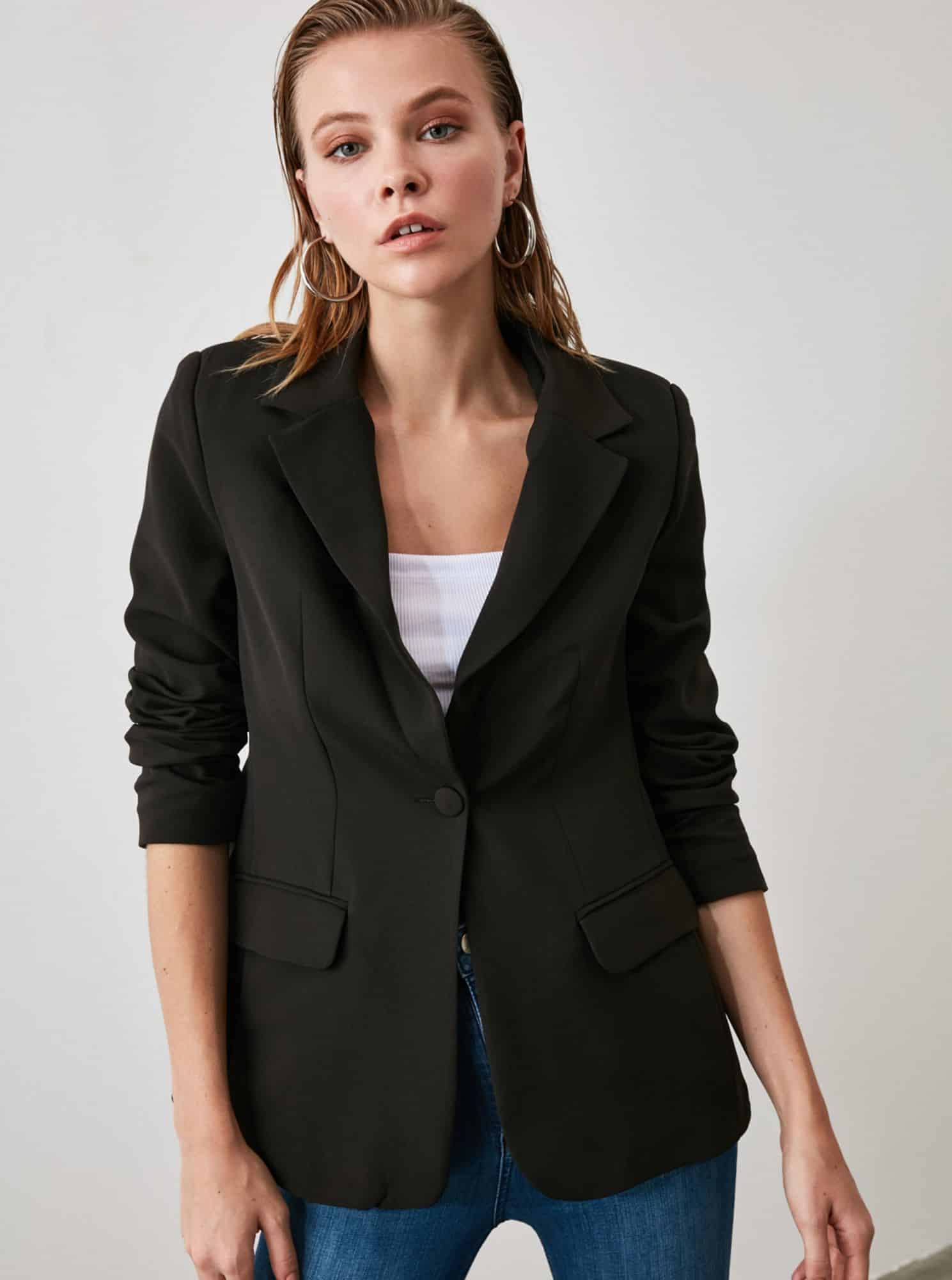 Černé sako Trendyol