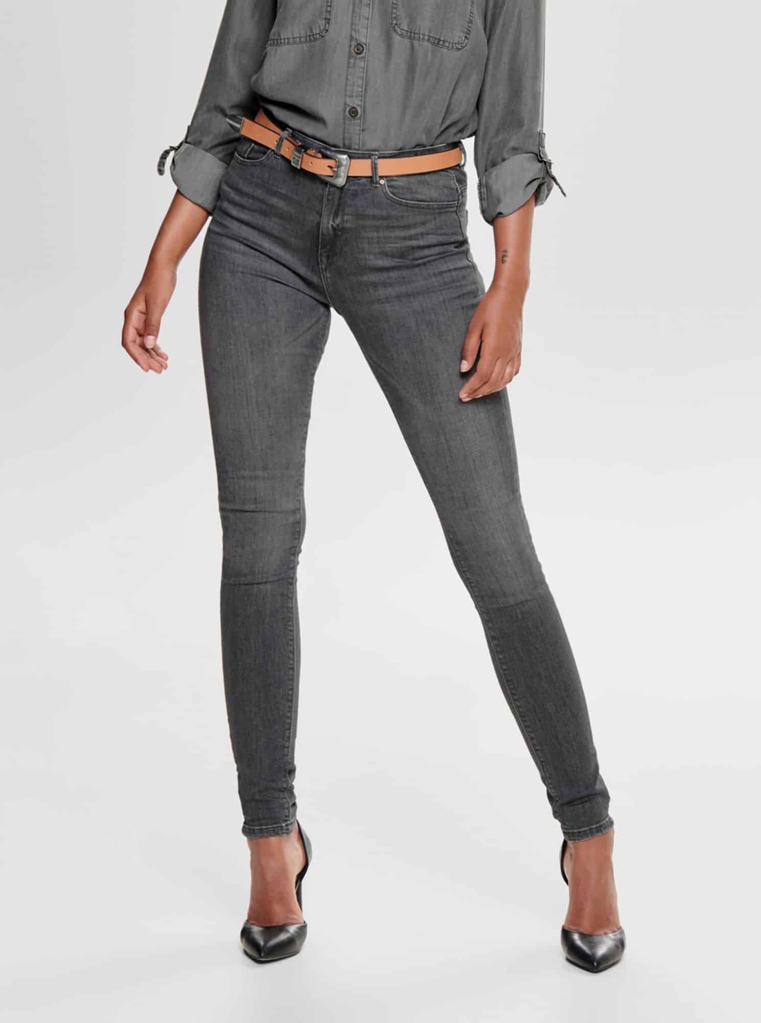 Šedé skinny fit džíny ONLY Paola