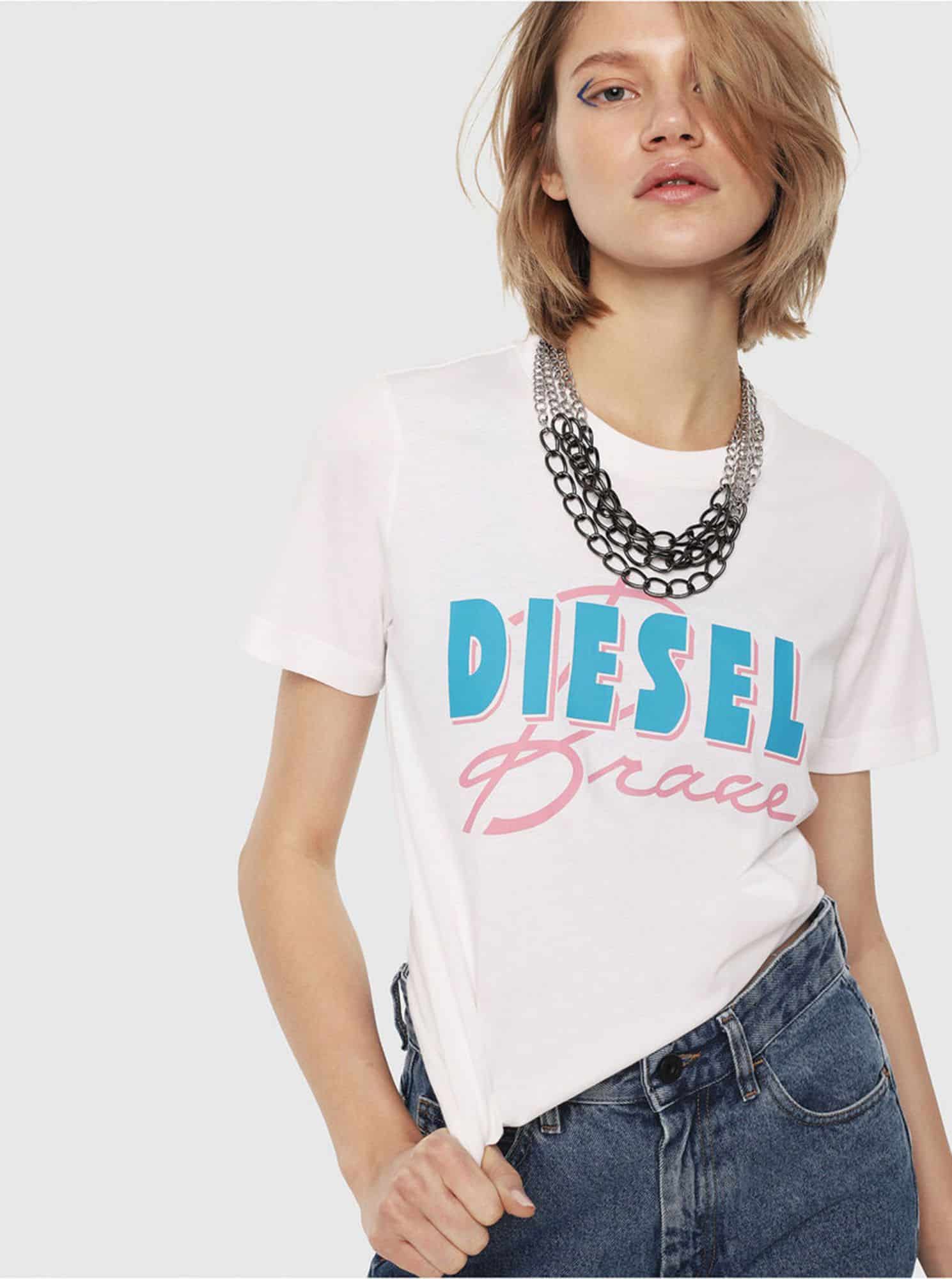 Bílé dámské tričko Diesel