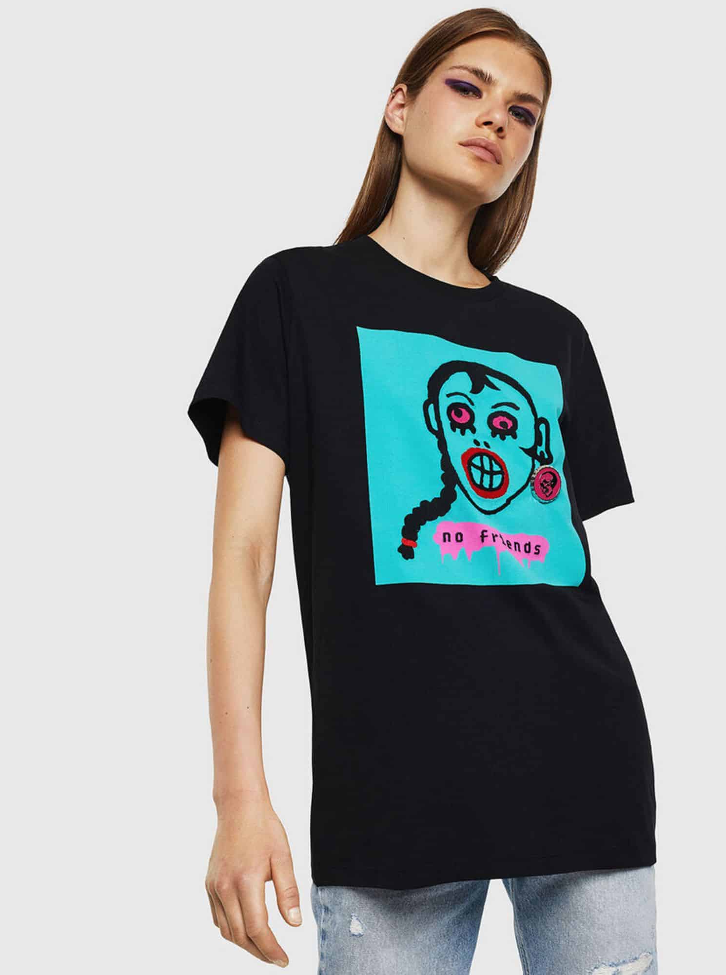 Černé dámské tričko Diesel