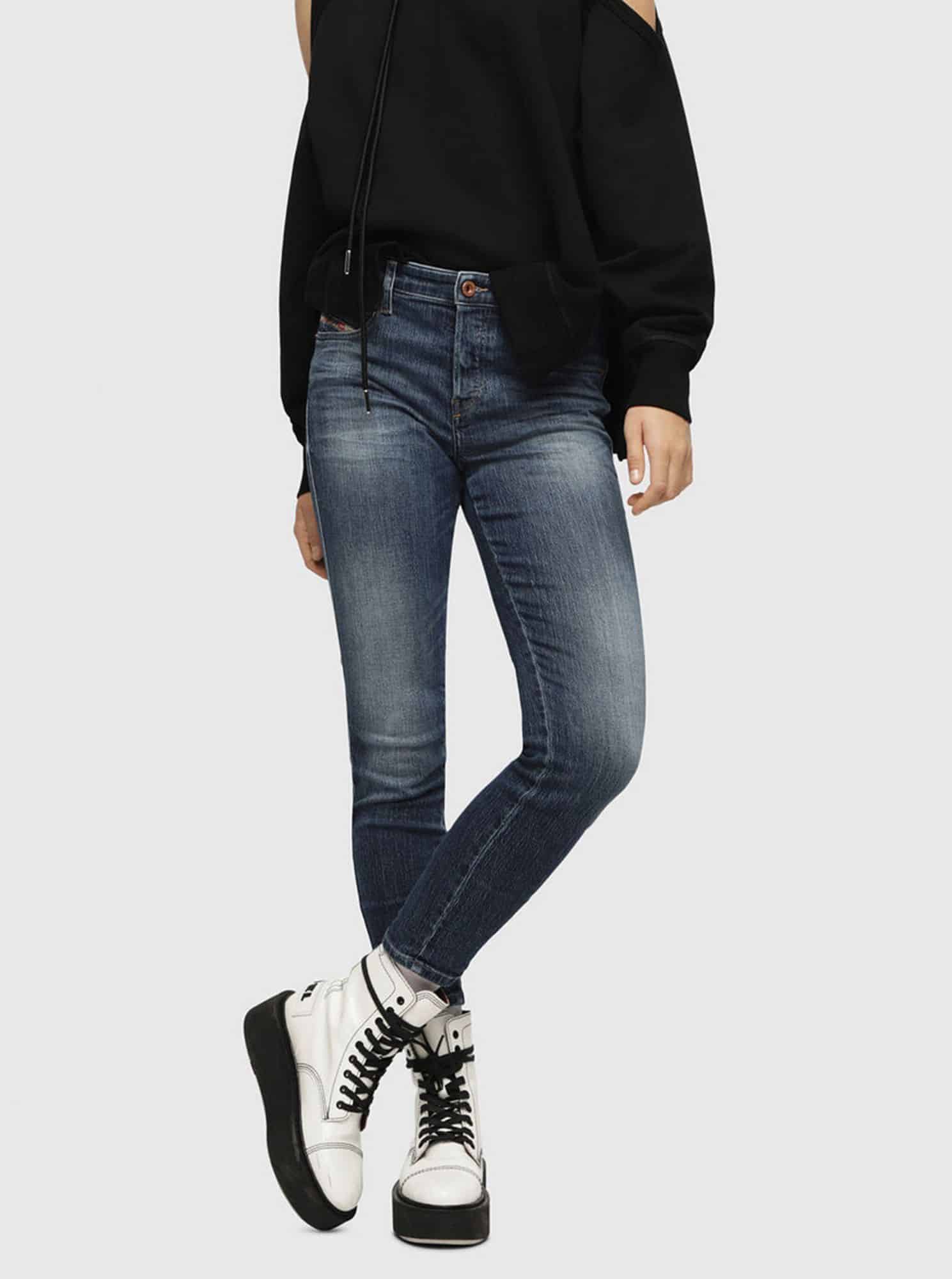 Modré dámské slim fit džíny Diesel