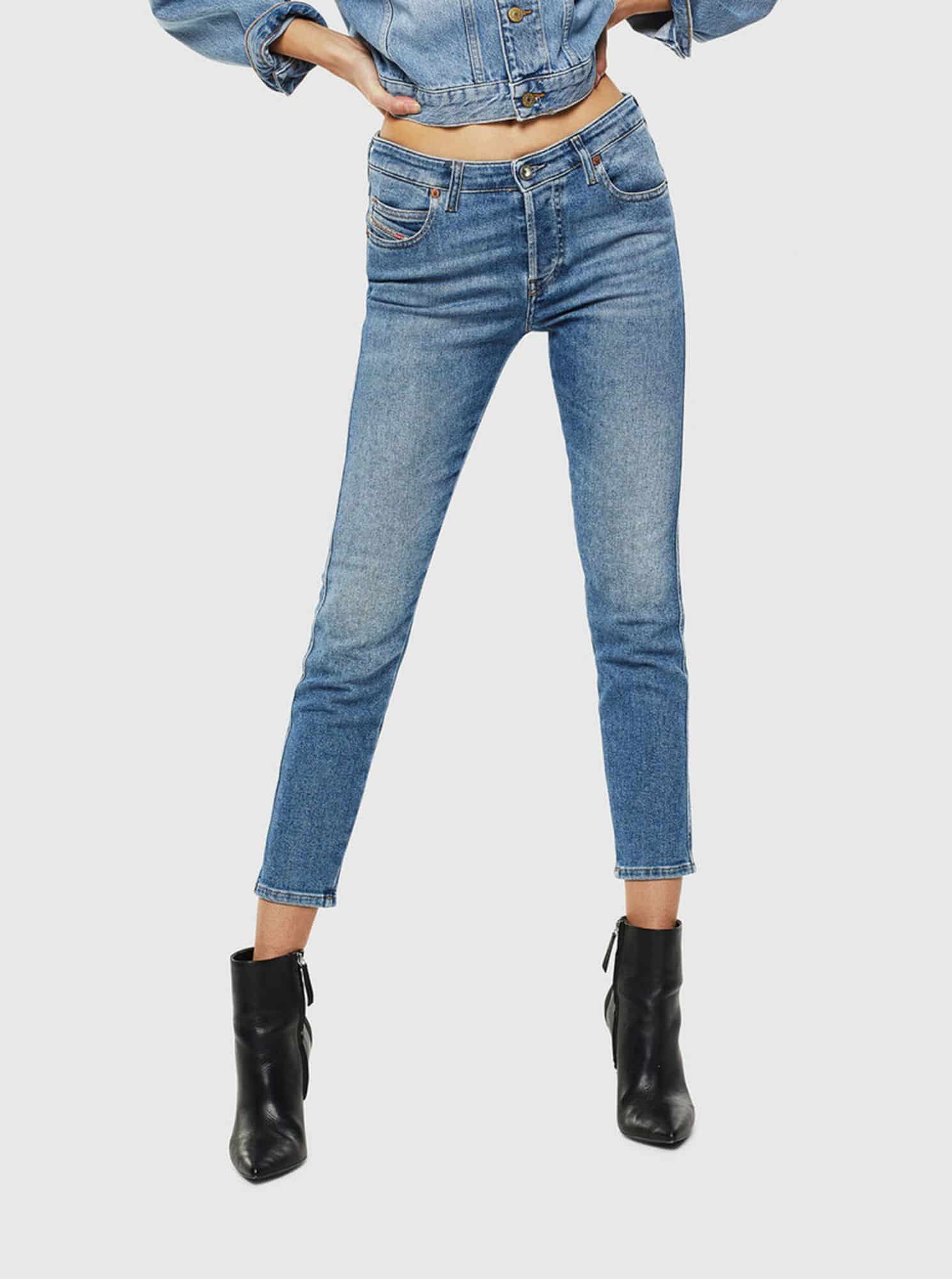 Modré dámské slim fit džíny Diesel