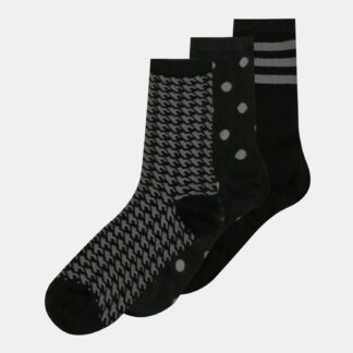 Sada tří párů černých ponožek ONLY Abarna