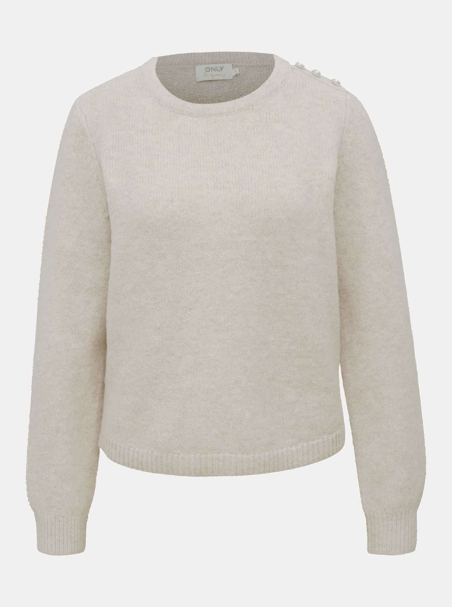 Krémový svetr ONLY Bling