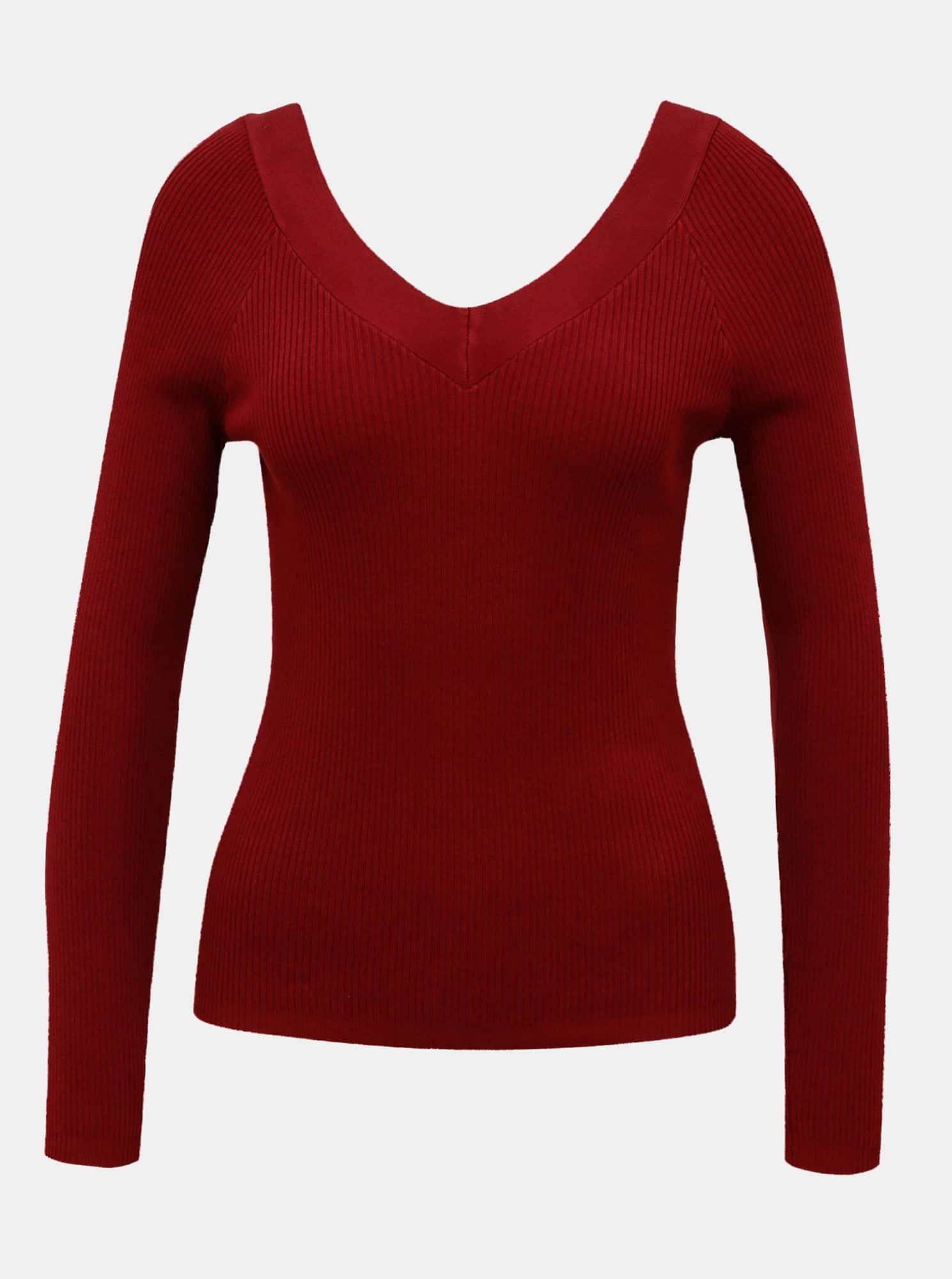 Vínový svetr ONLY Louisa