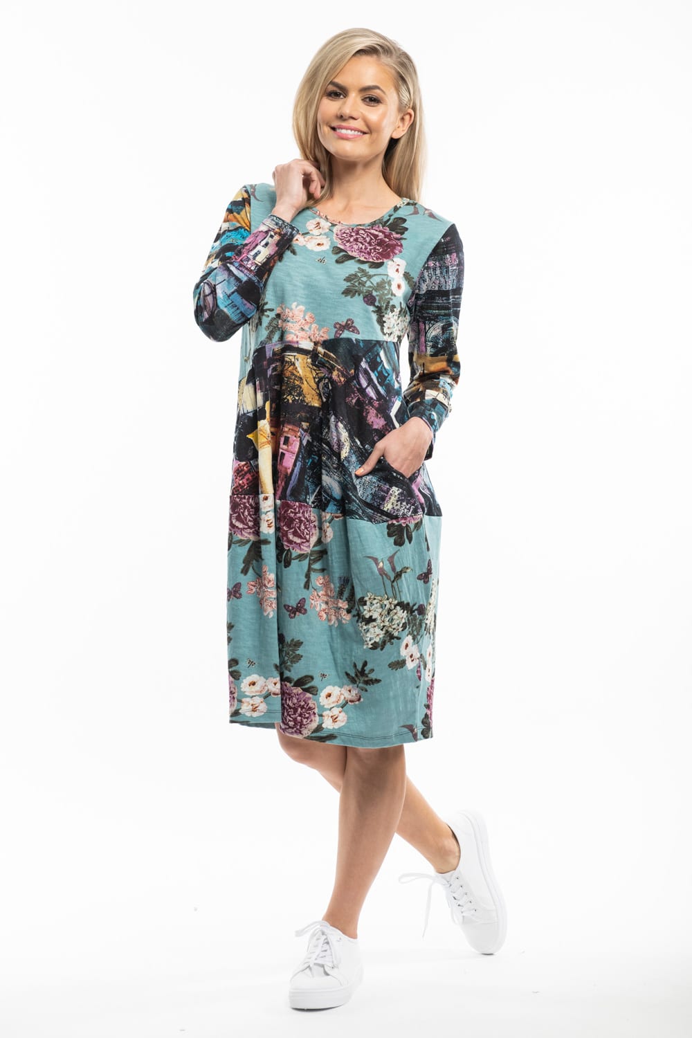 Orientique barevné šaty Da Vinci