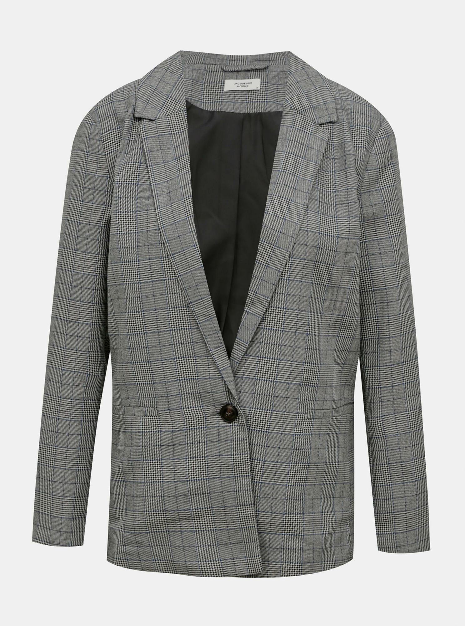 Šedé kostkované sako Jacqueline de Yong Tara