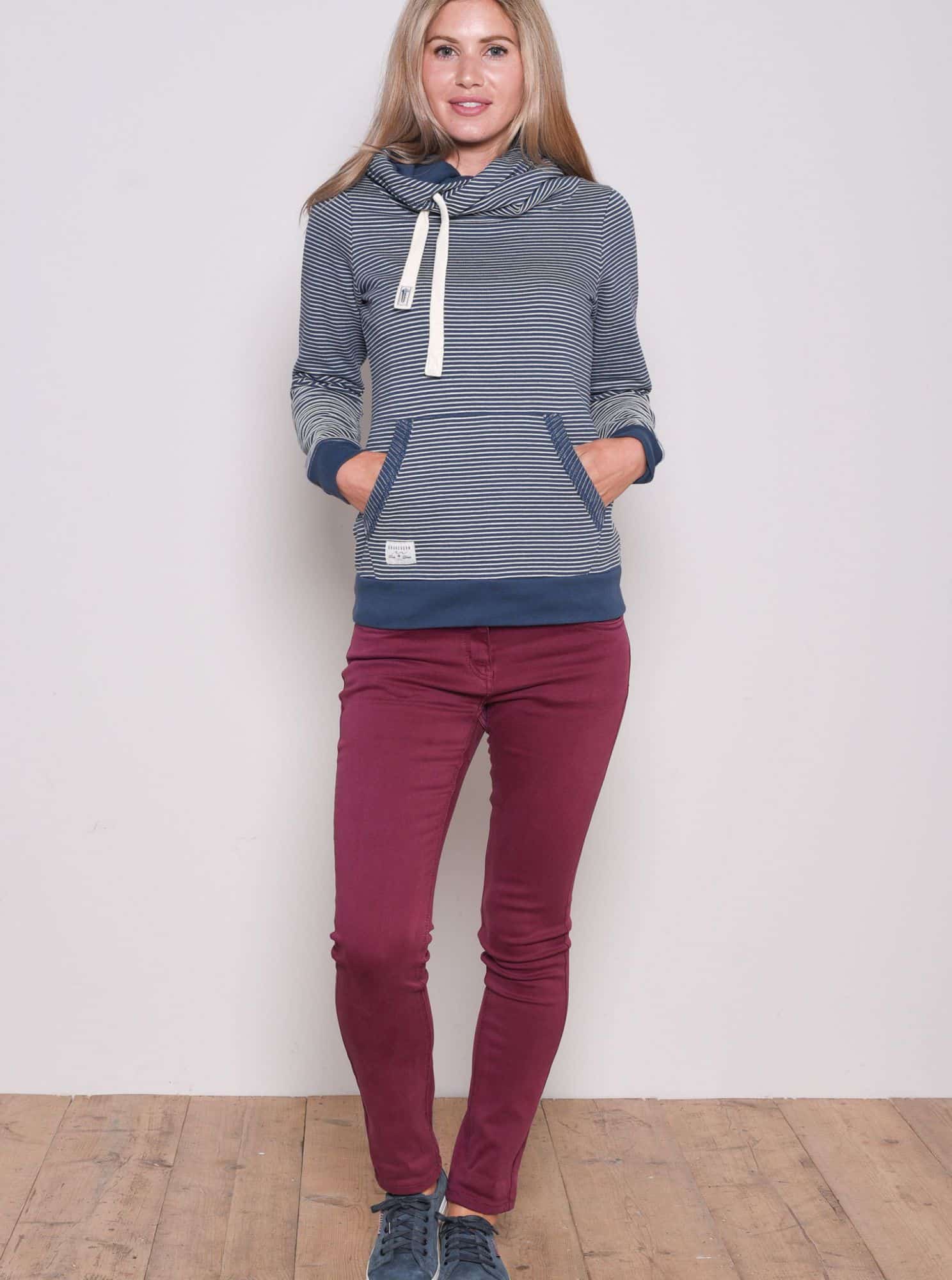 Modrá pruhovaná mikina Brakeburn