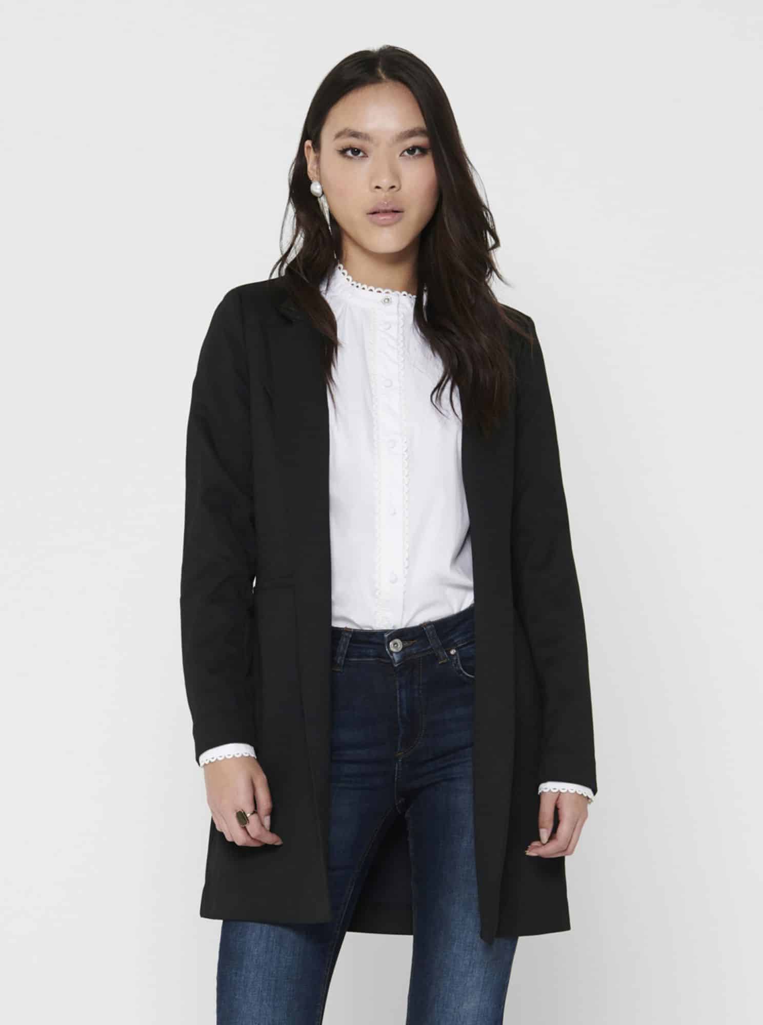 Černý lehký kabát ONLY Penny