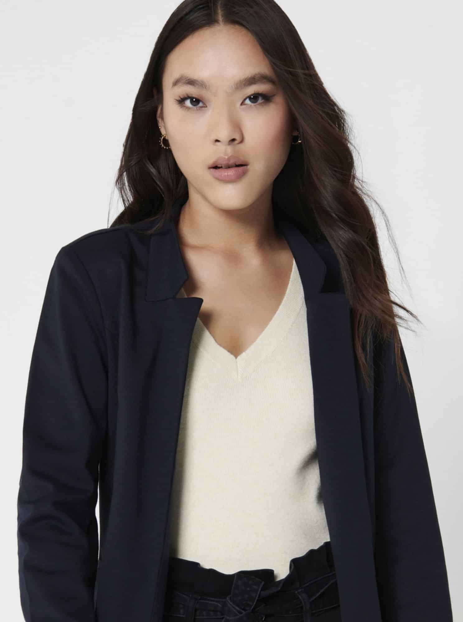 Tmavě modrý lehký kabát ONLY Penny