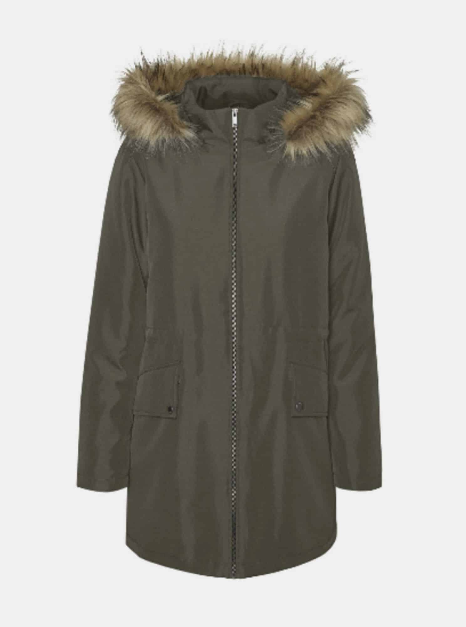 Khaki zimní parka Noisy May Octavia