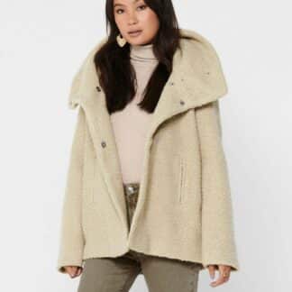 Krémový krátký kabát Jacqueline de Yong Sonya