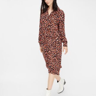 Červené vzorované šaty Pieces Raya