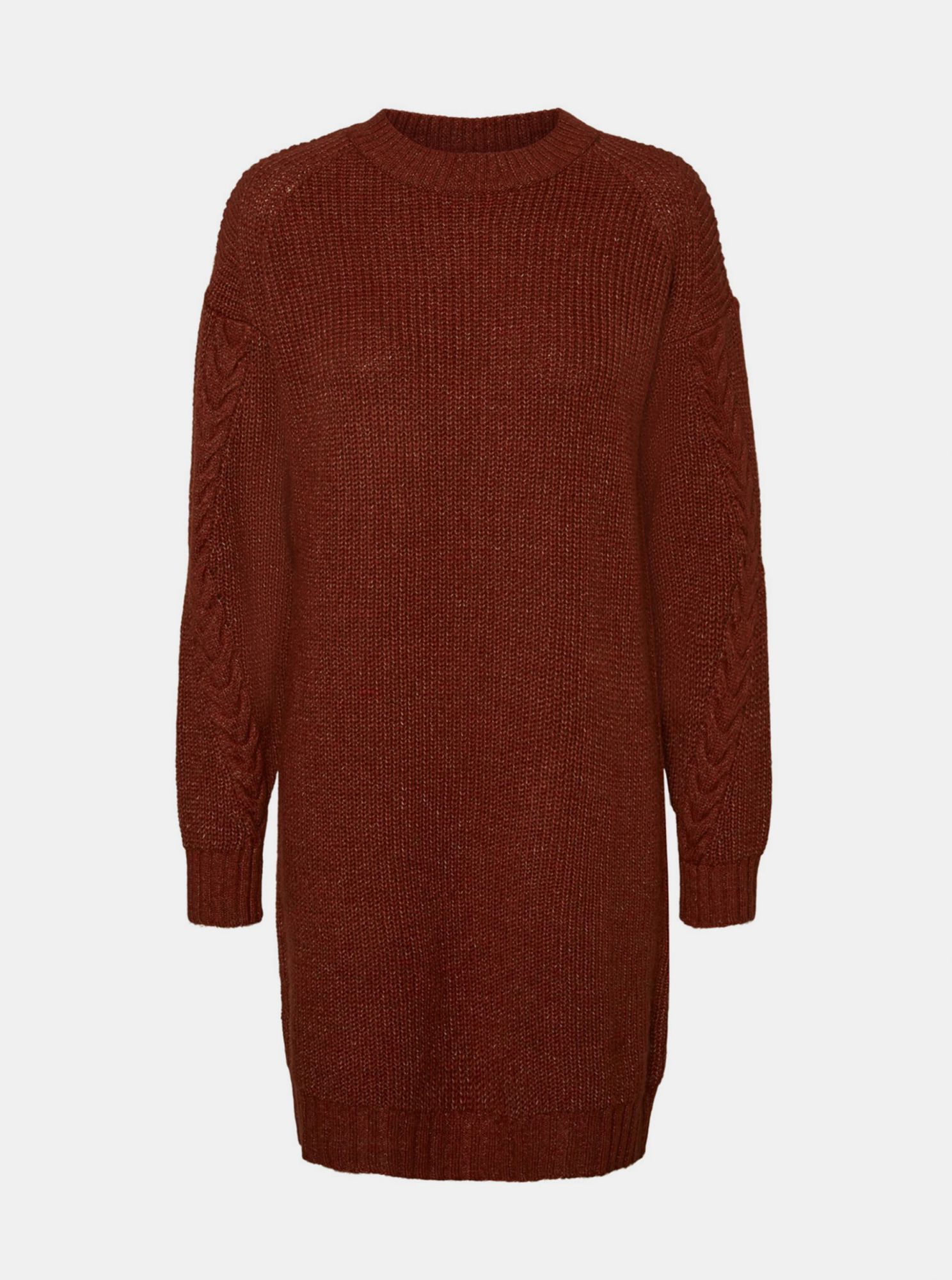 Hnědé svetrové šaty Noisy May Jimma