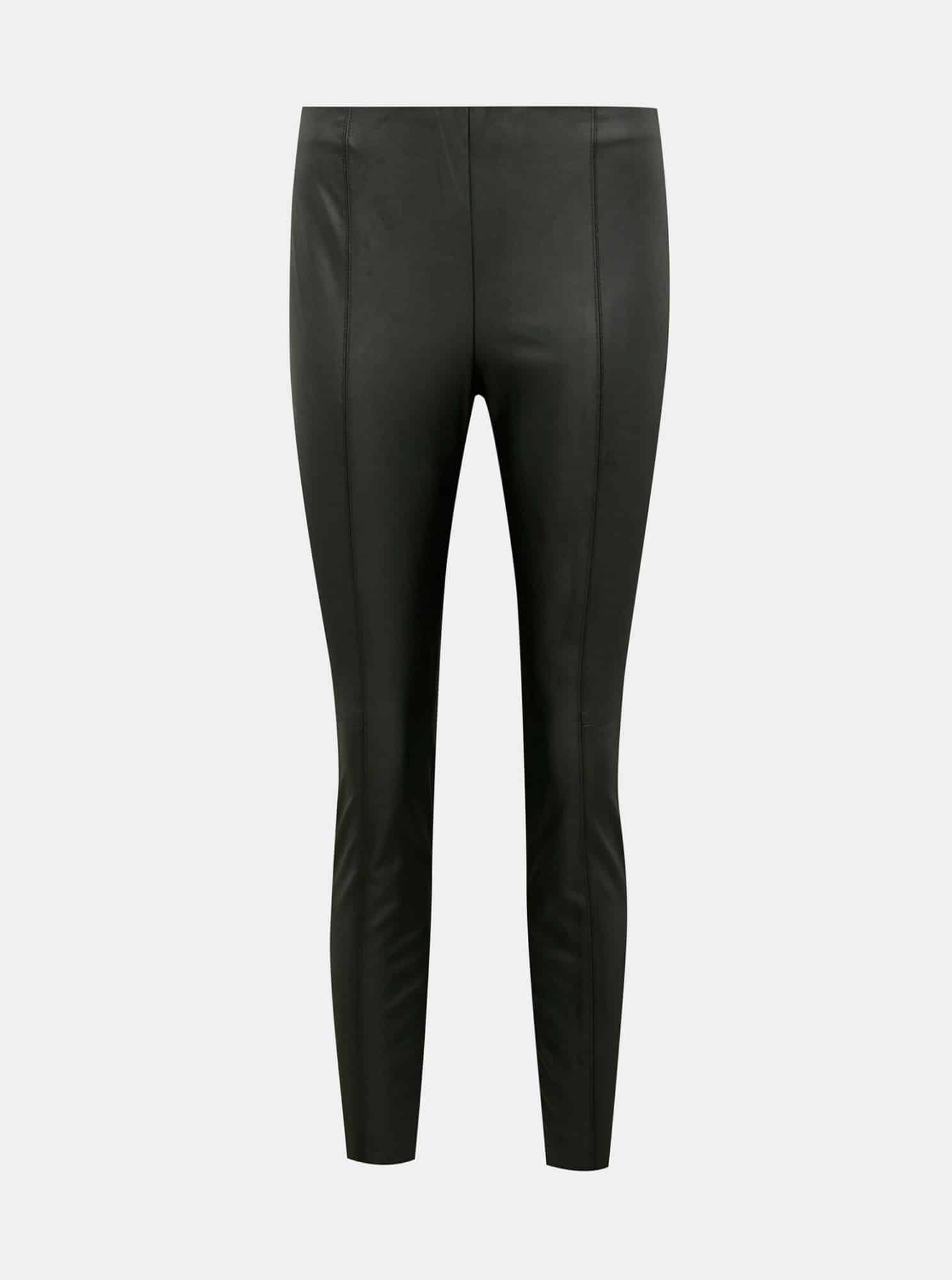 Černé koženkové legíny Jacqueline de Yong Tonka
