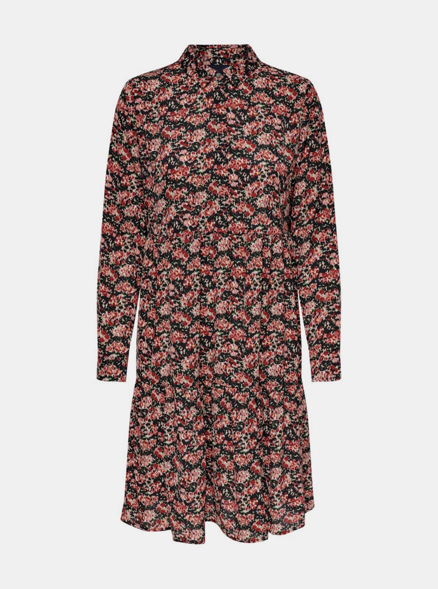 Černé květované košilové šaty ONLY Larry