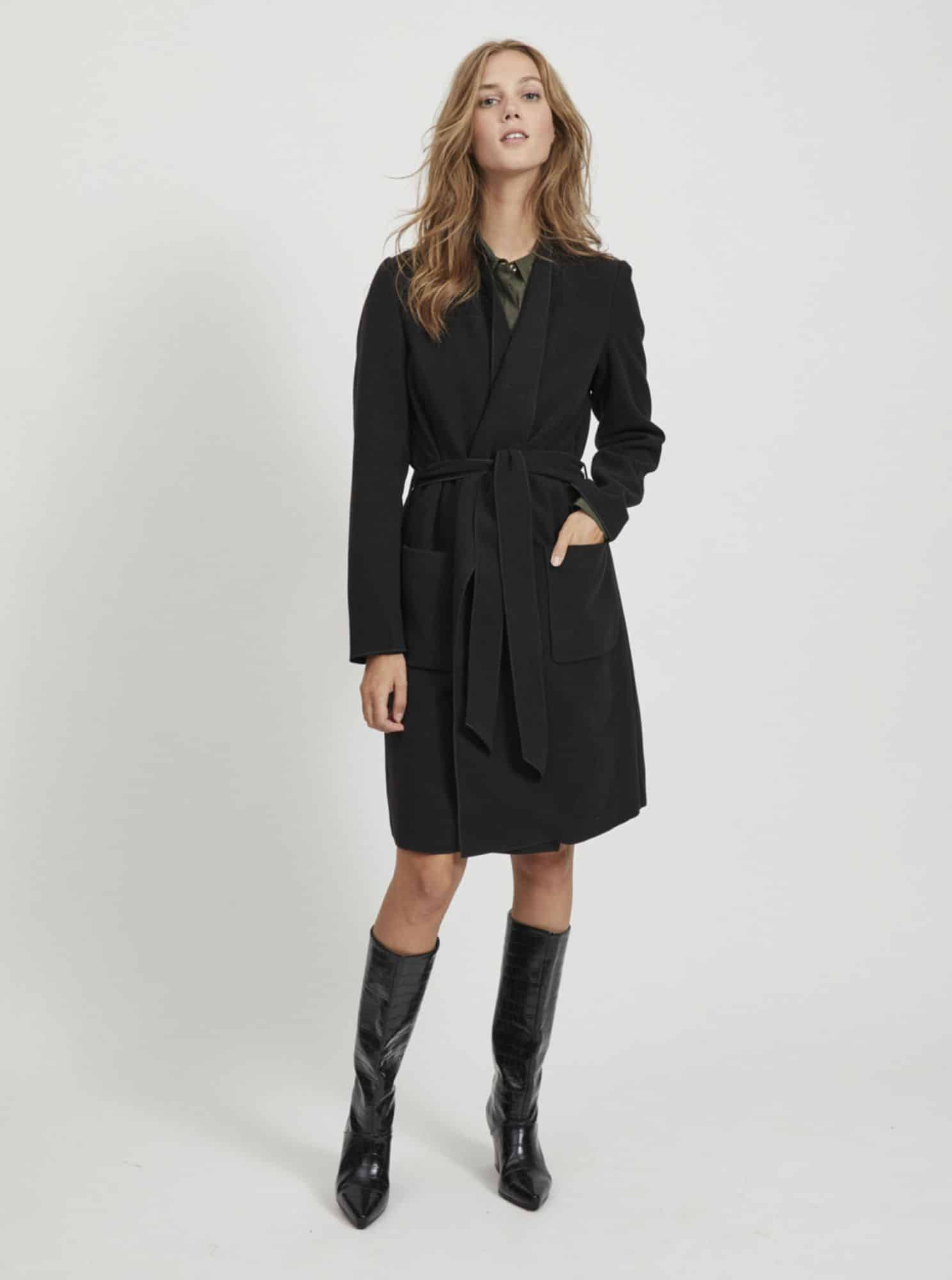 Černý lehký kabát VILA Apple