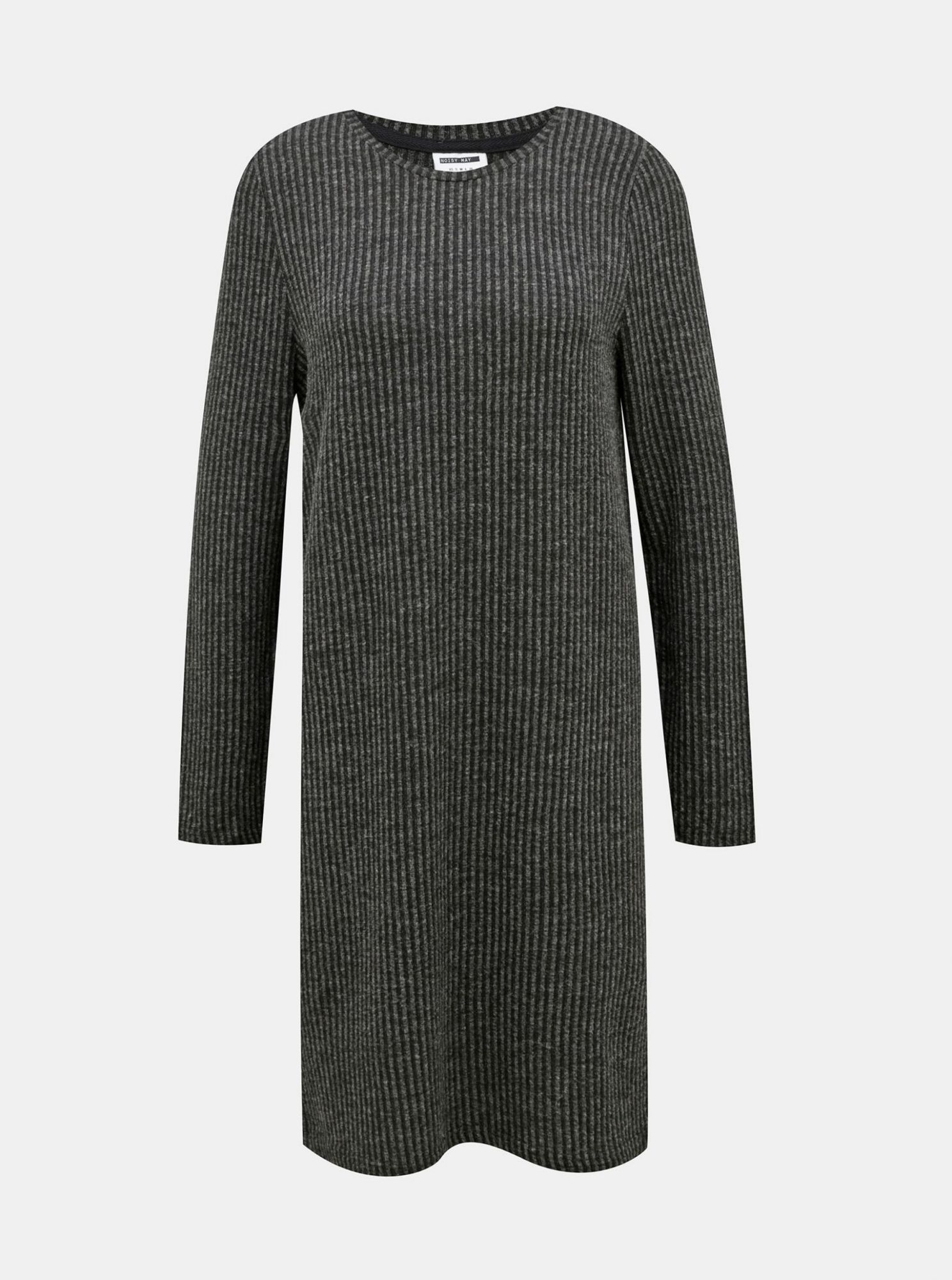 Tmavě šedé svetrové šaty Noisy May Lucie