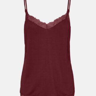 Vínový top s krajkou VERO MODA Sofia