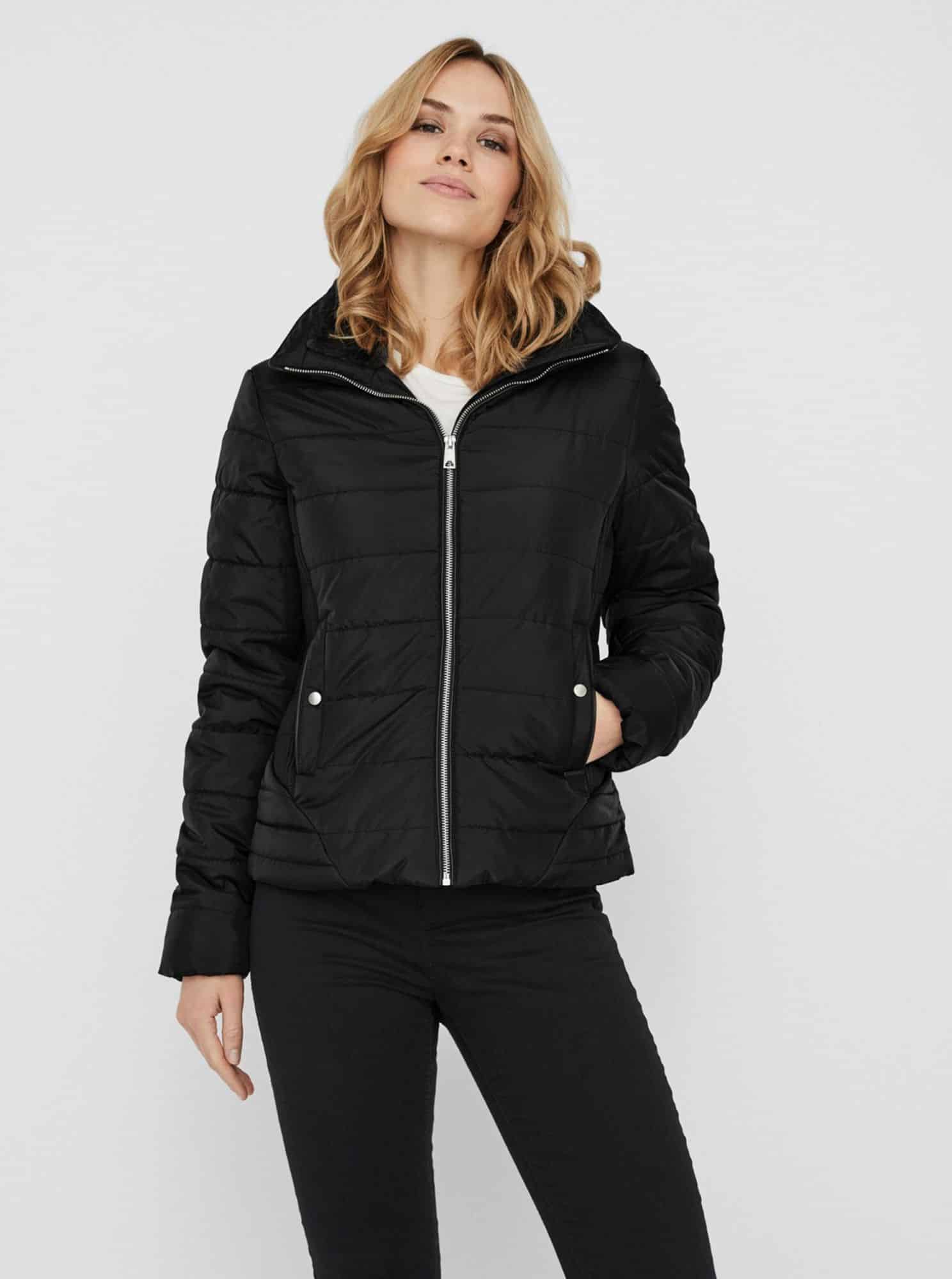 Černá prošívaná zimní bunda VERO MODA Clarisa
