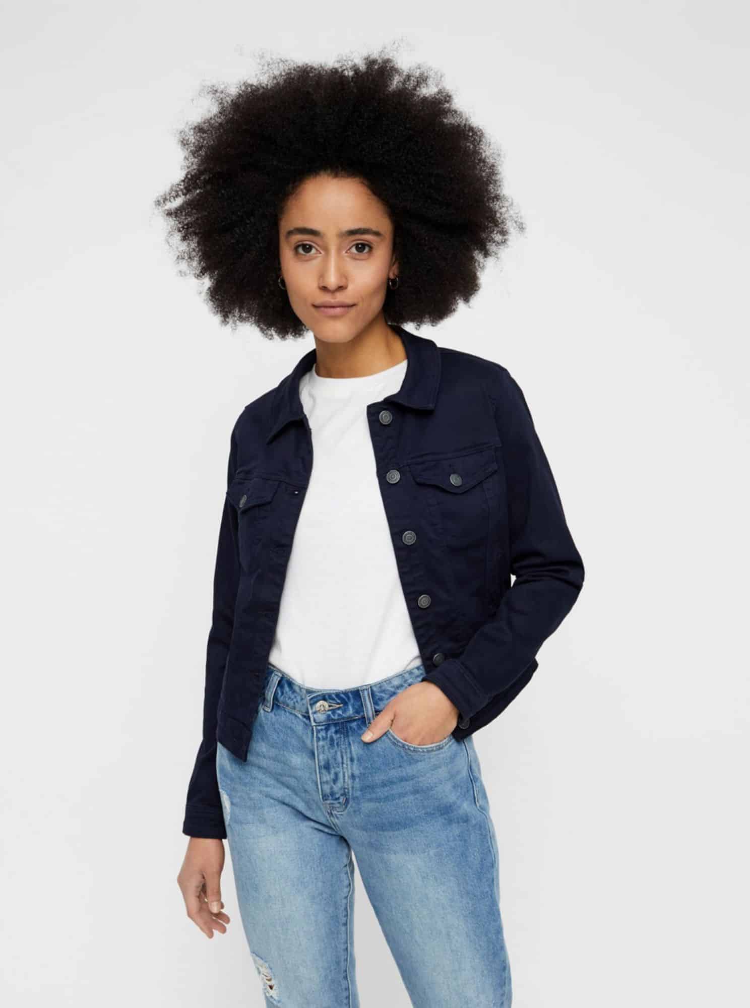 Tmavě modrá džínová bunda VERO MODA