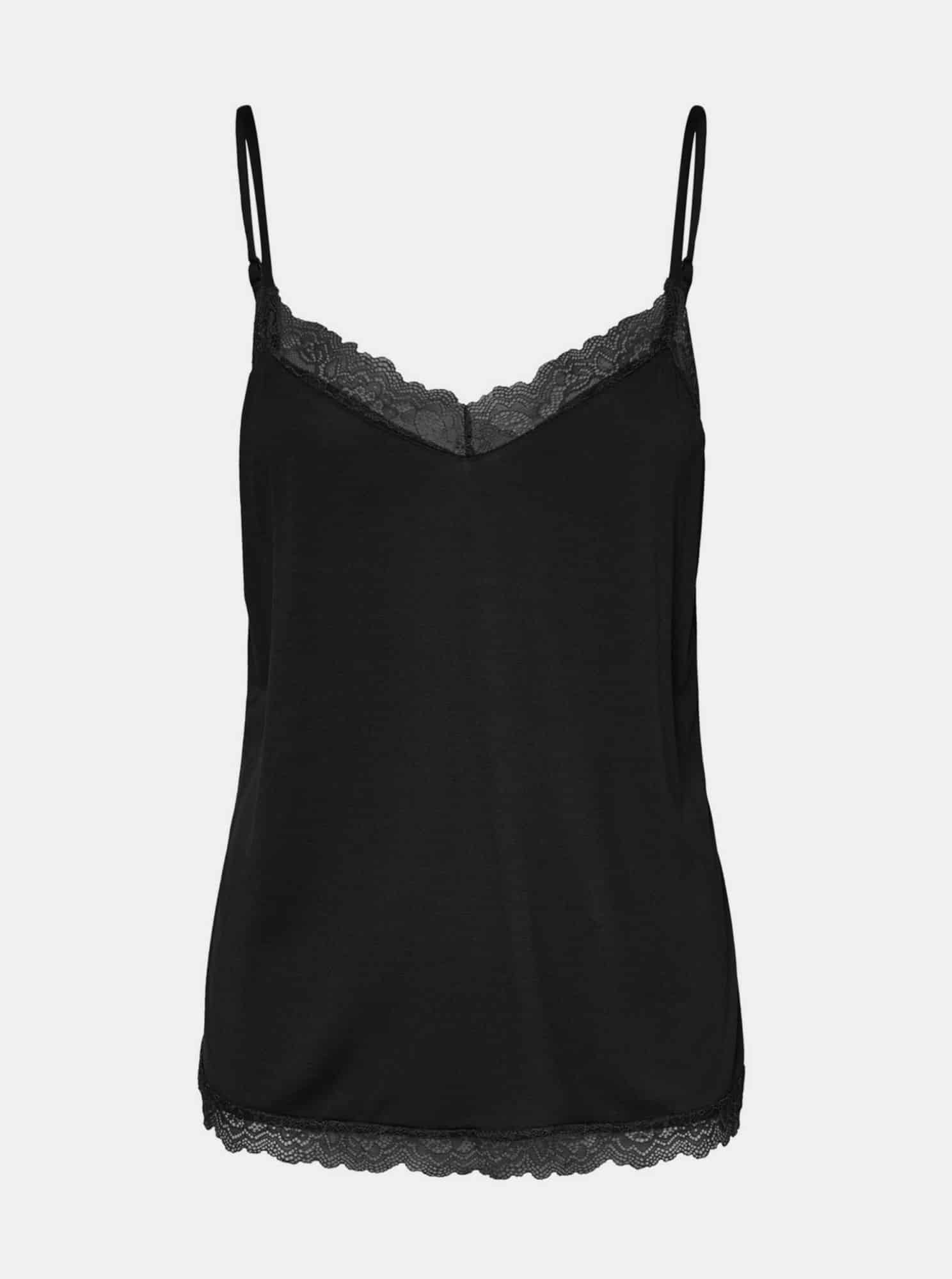 Černý top s krajkou VERO MODA Sofia