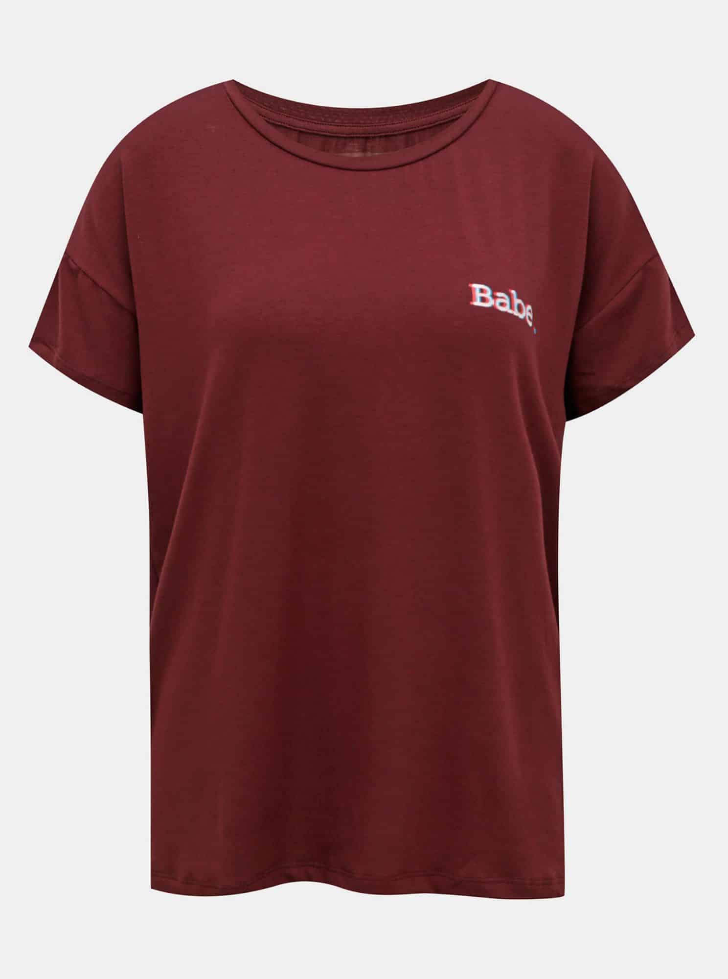 Vínové volné tričko Noisy May Command