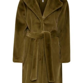 Ichi khaki zimní kabát Ihfrederica JA Fir Green