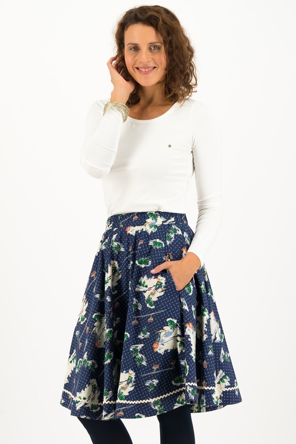 Blutsgeschwister modrá áčková sukně Snowgirl In Me