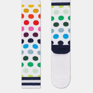 Bílé puntíkované ponožky Happy Socks Big Dot