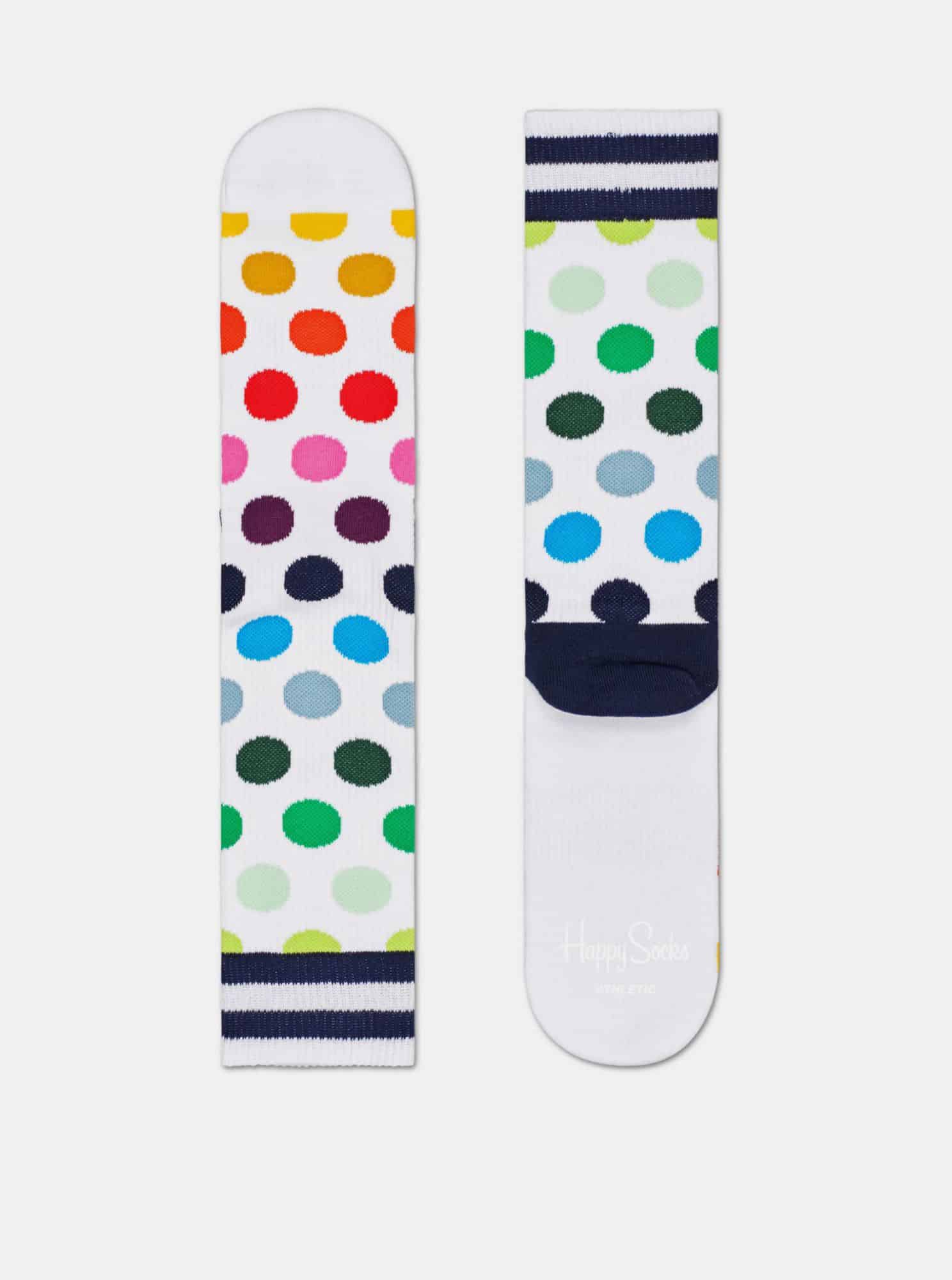 Bílé puntíkované ponožky Happy Socks Big Dot