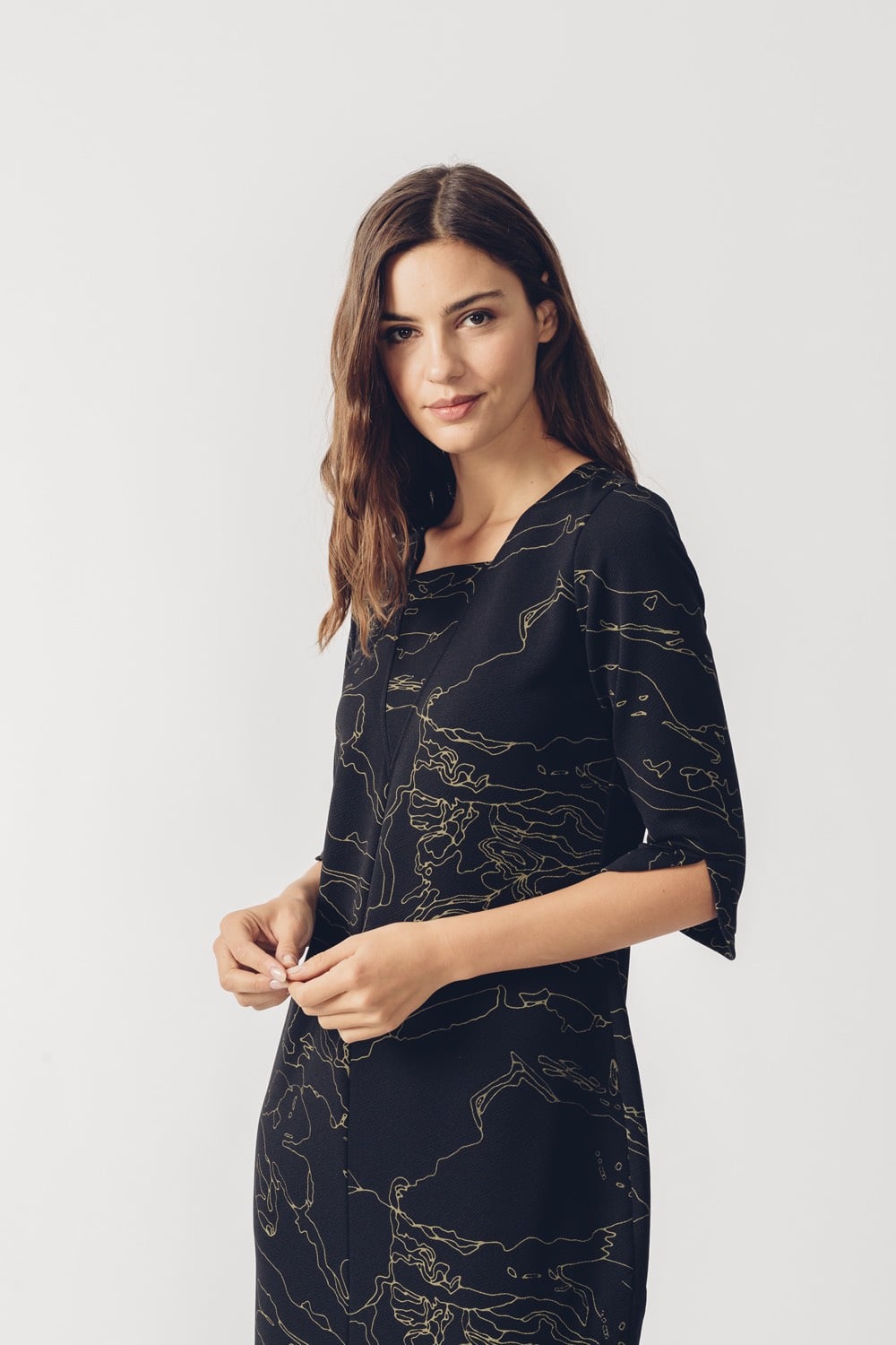 SKFK temně modré šaty Lakha Short