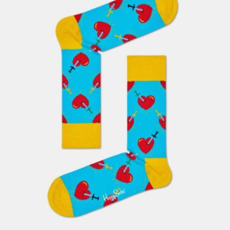Modré vzorované ponožky Happy Socks Broken Heart