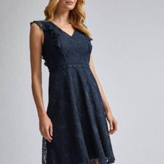 Tmavě modré krajkové šaty Dorothy Perkins