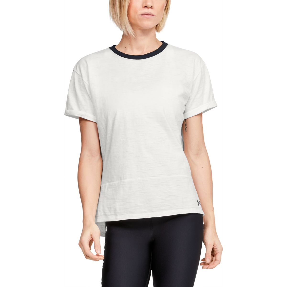 Tričko Under Armour Charged Cotton SS-WHT