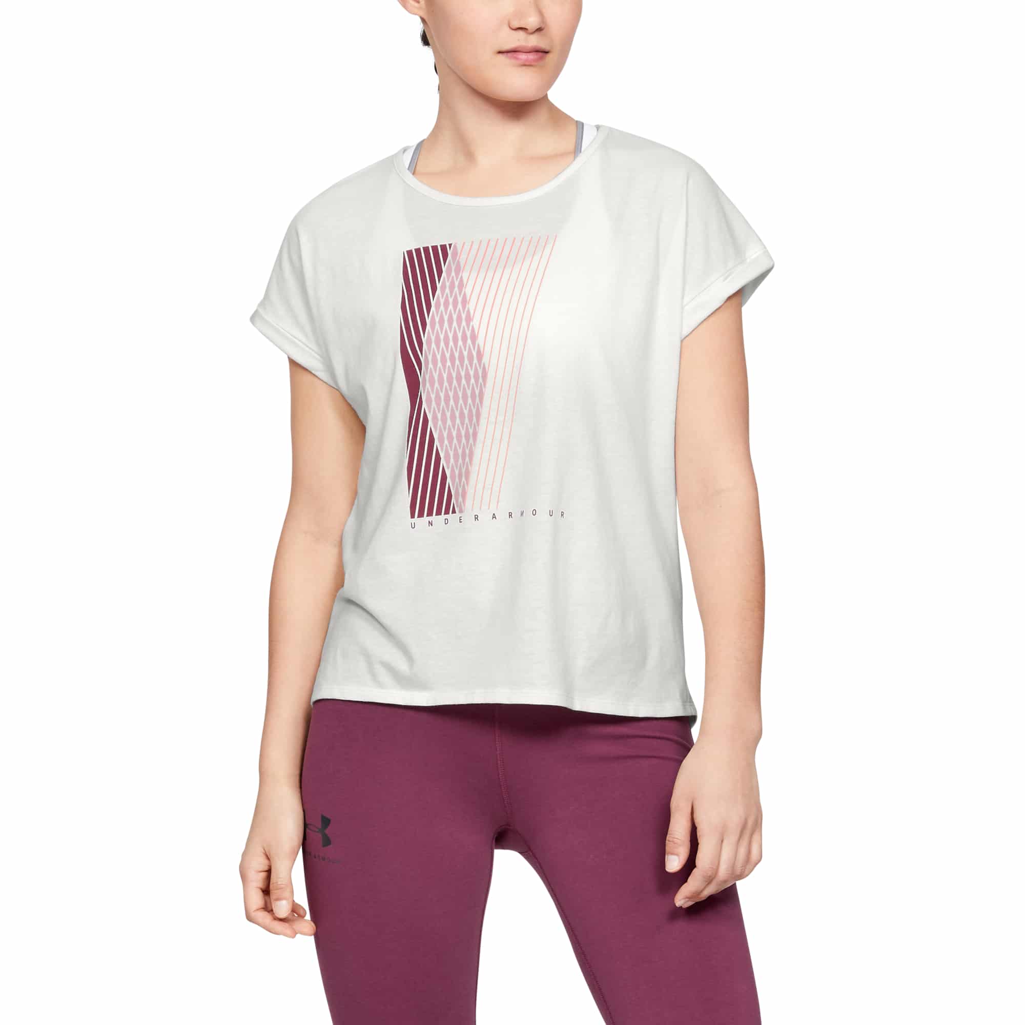 Tričko Under Armour GRAPHIC ENTWINED FASHION SSC-WHT