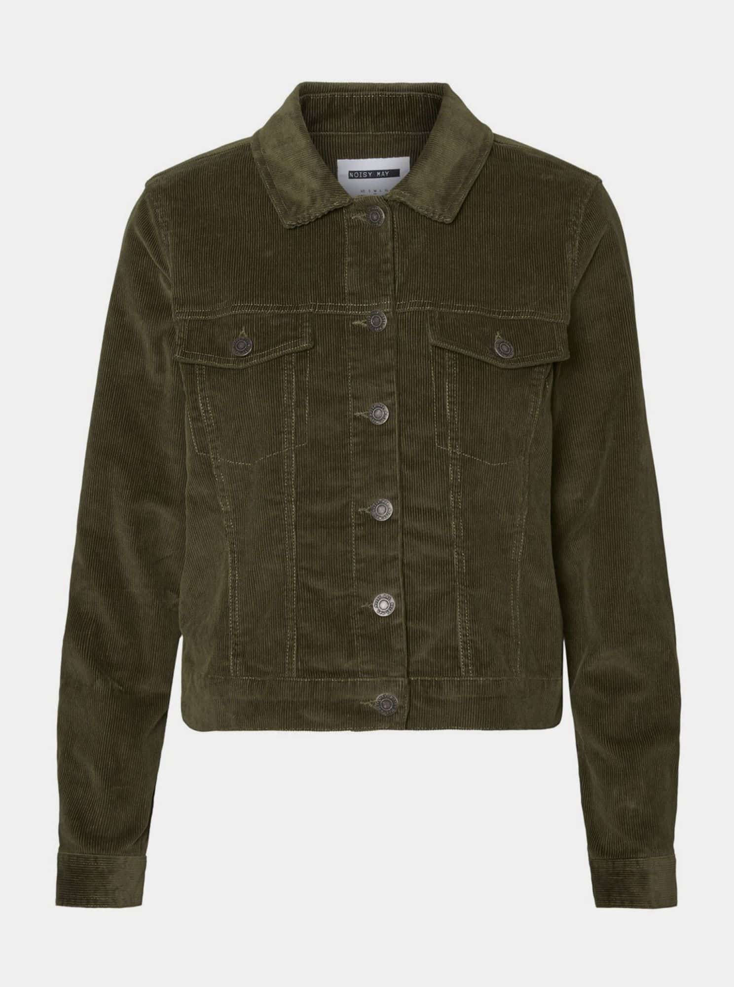 Khaki manšestrová bunda Noisy May Ada