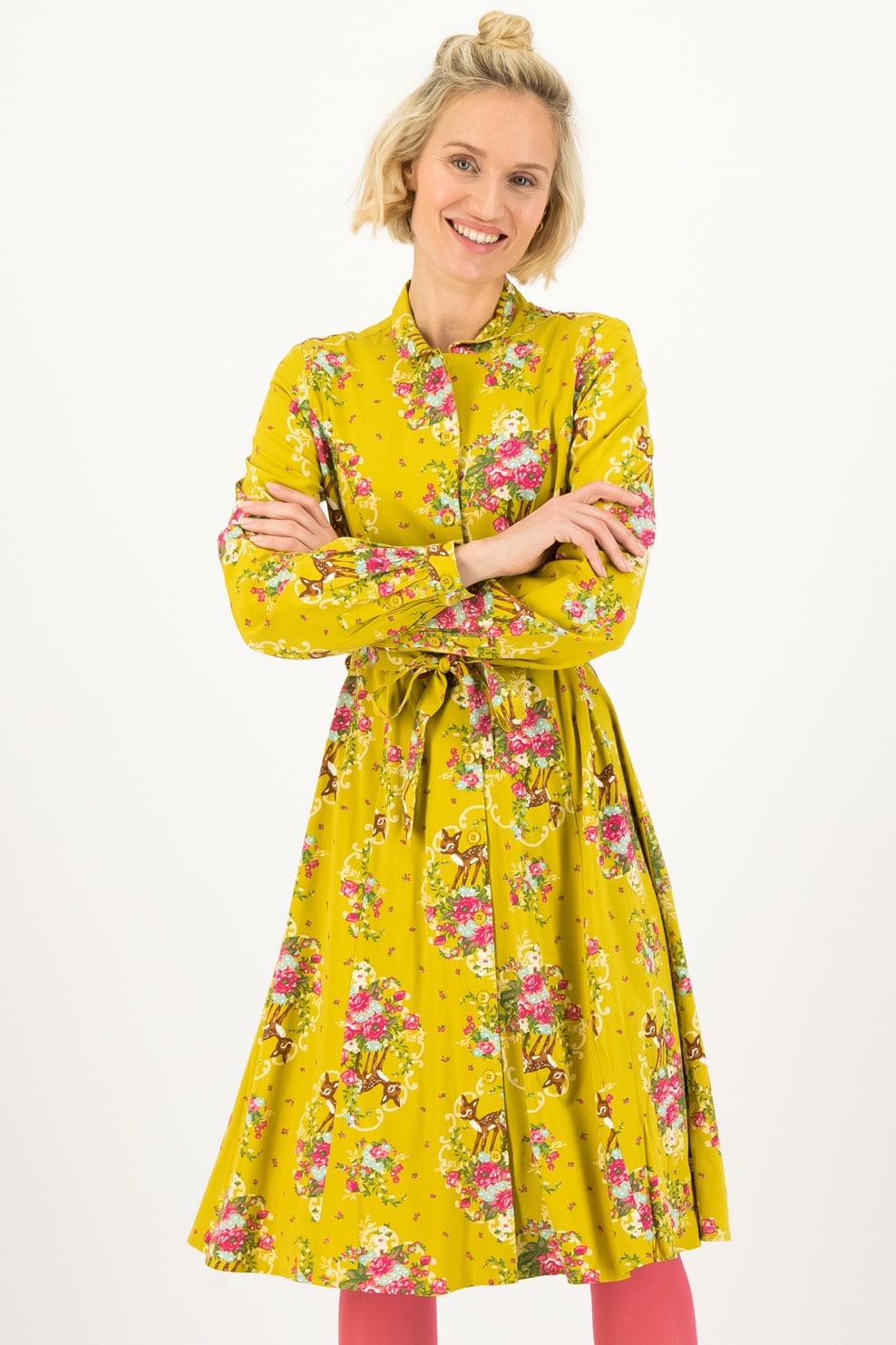 Blutsgeschwister žluté šaty Oh My Deer