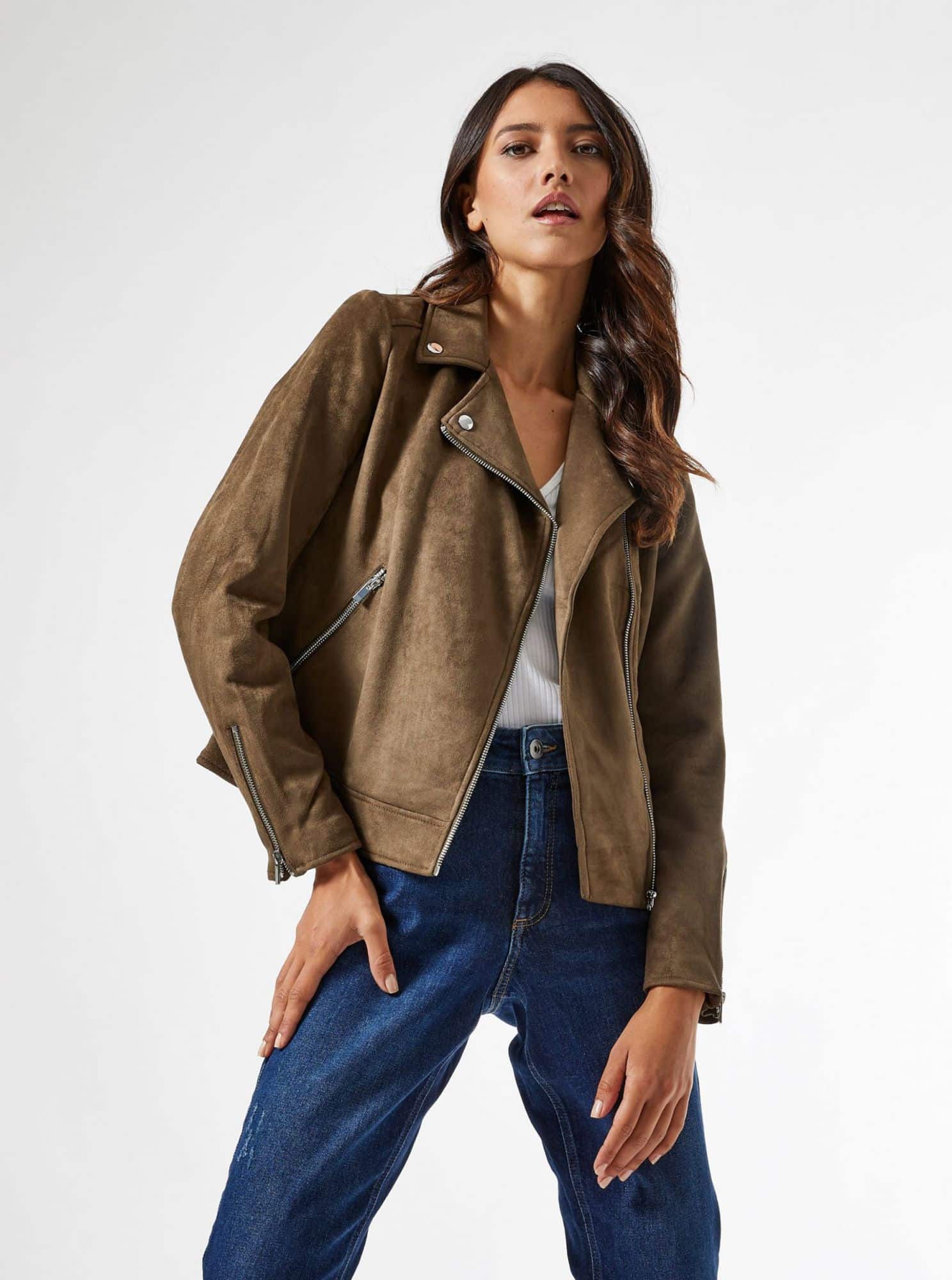 Hnědý křivák v semišové úpravě Dorothy Perkins