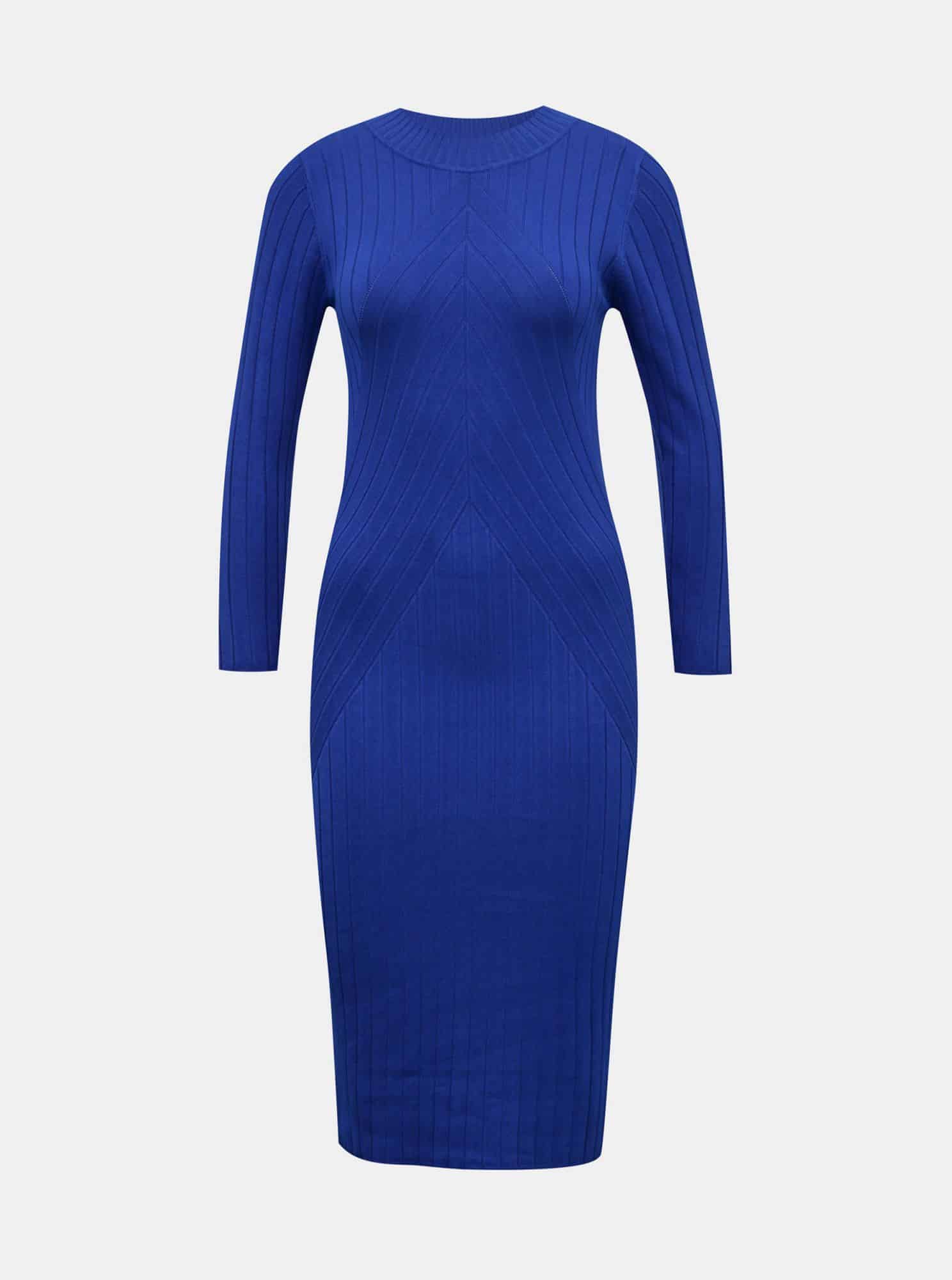 Modré svetrové šaty Jacqueline de Yong Kate