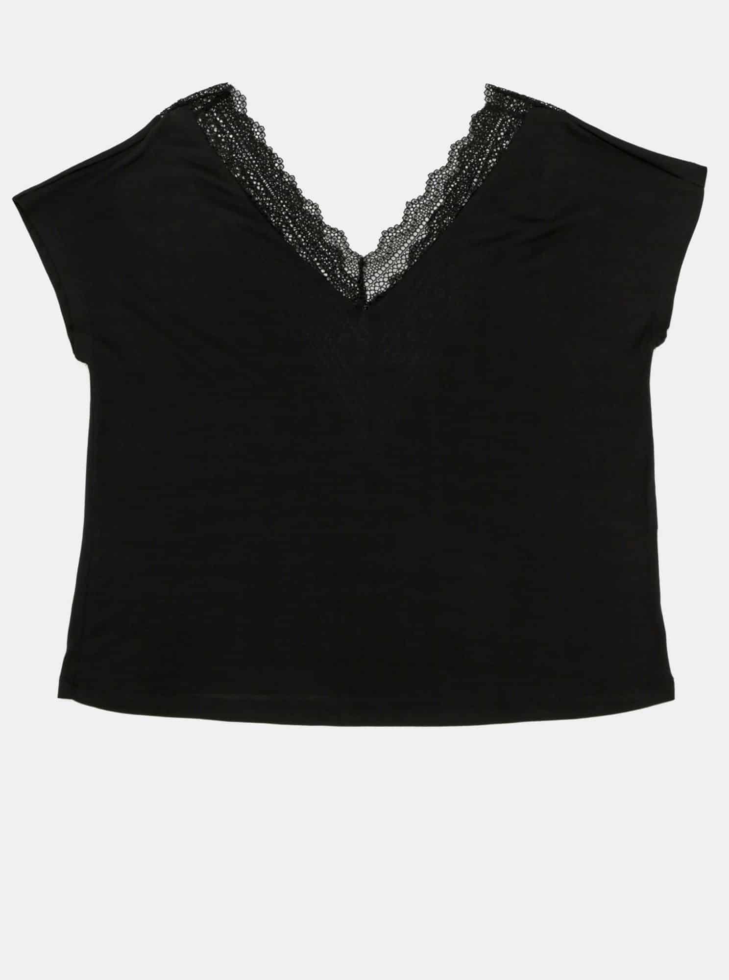 Černé tričko s krajkou ONLY Blake