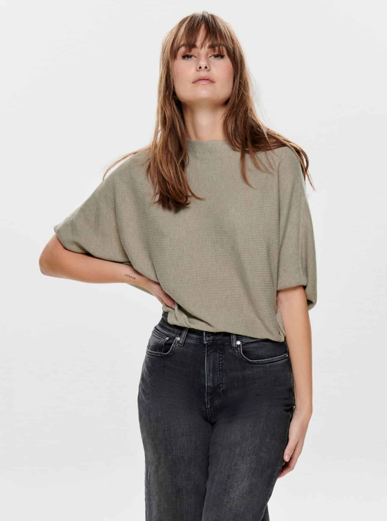 Béžový volný svetrový top Jacqueline de Yong