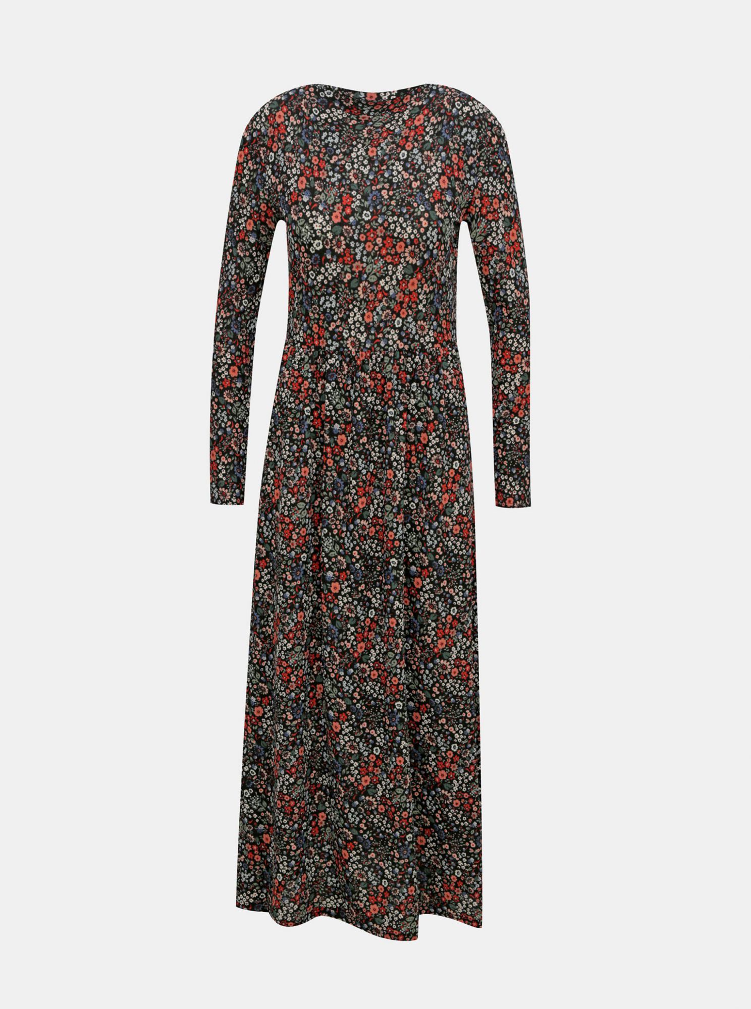 Černé květované maxišaty Jacqueline de Yong Svan