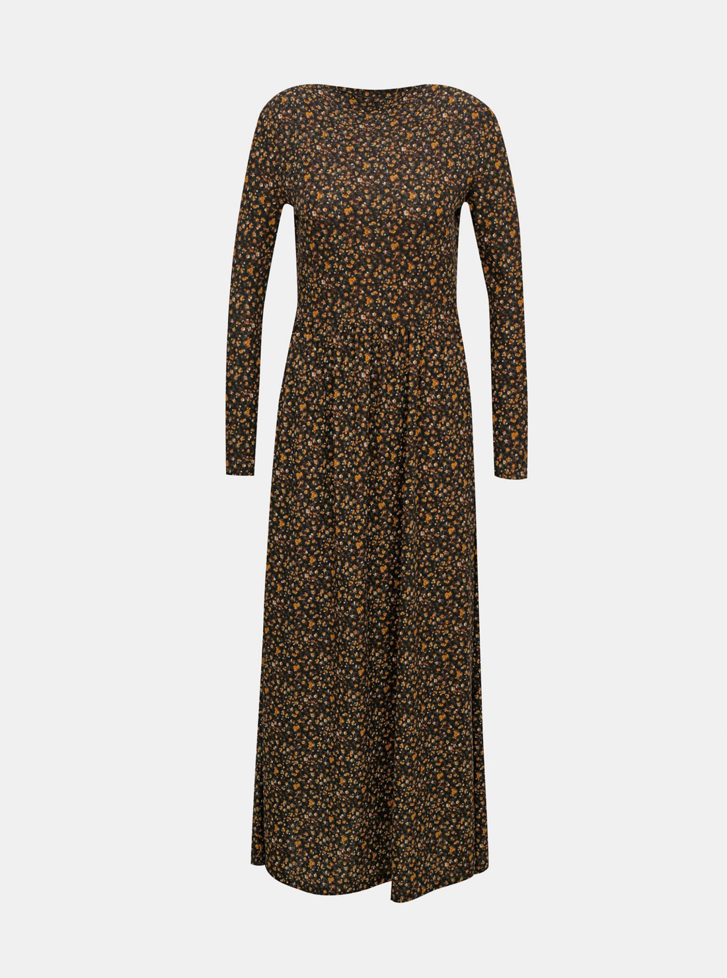 Černé květované maxišaty Jacqueline de Yong Svan