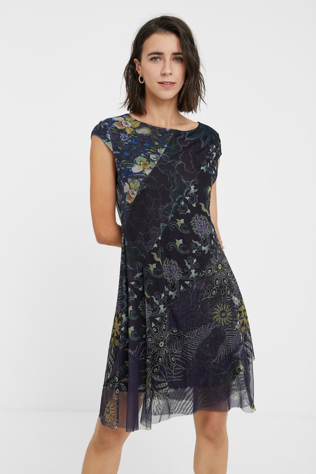 Desigual modré šaty Vest Houston