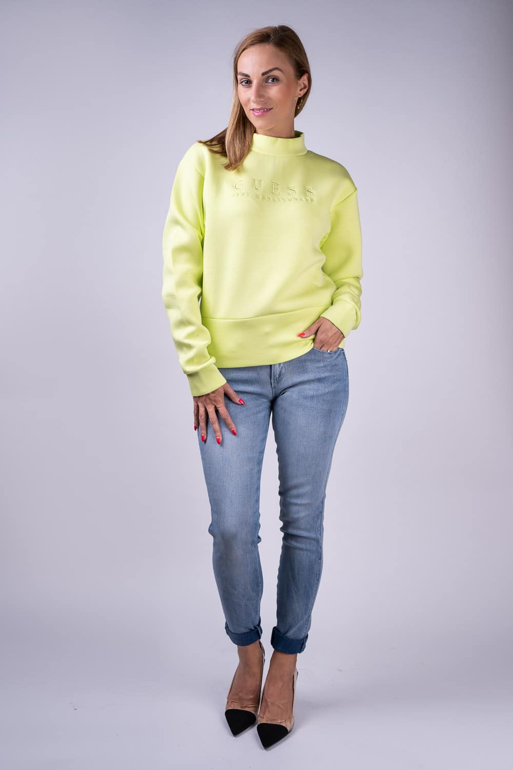 Guess mikina Felpa Ricamo Logo