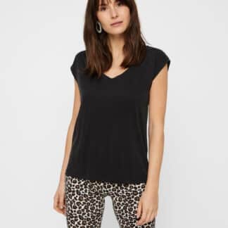 Černé basic tričko Pieces Kamala